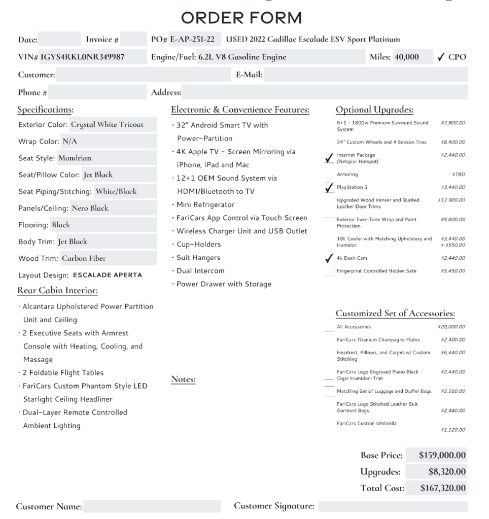 
								2022 Cadillac Escalade Aperta full									